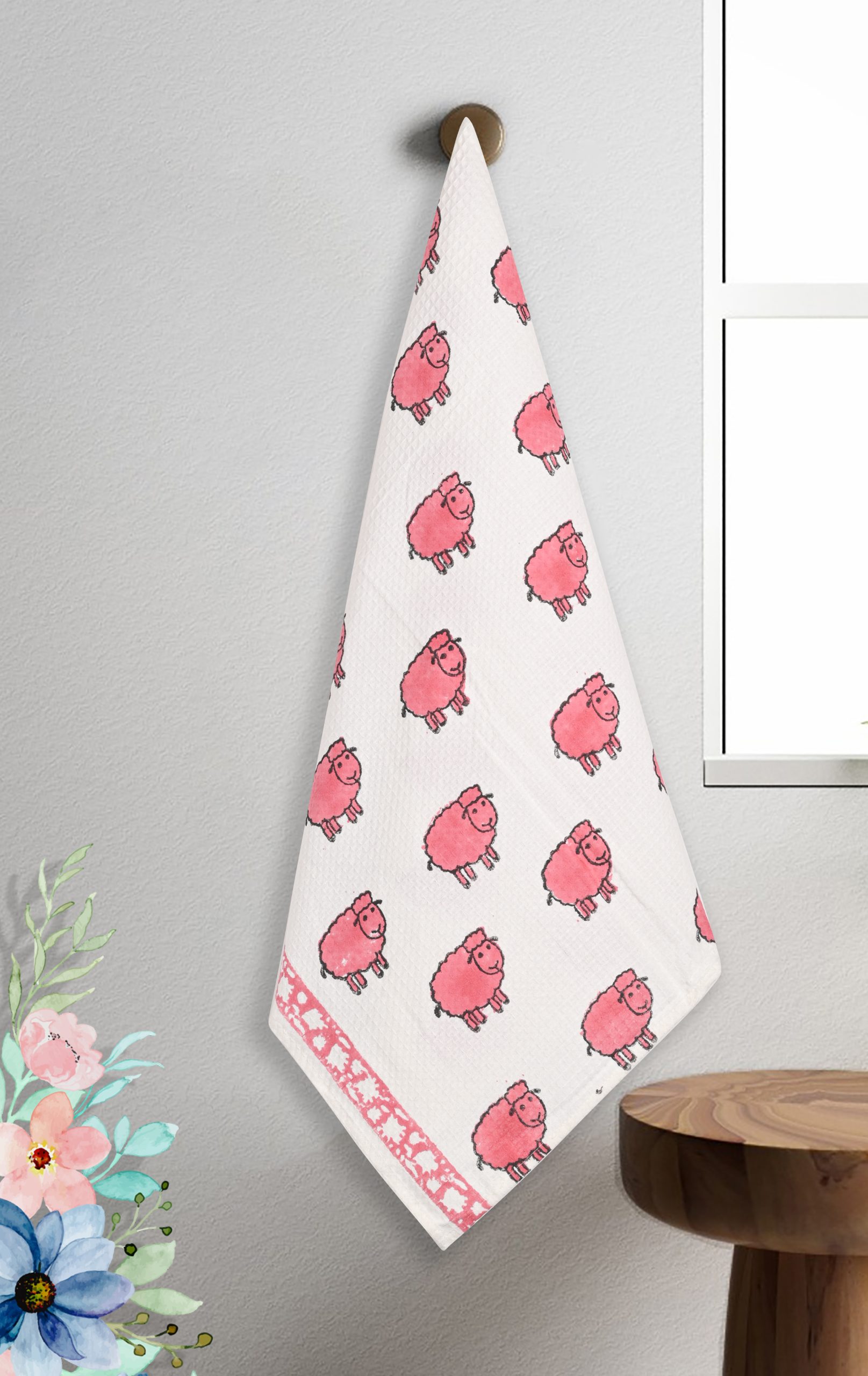 Bingo Hand Block Printed Kids Bath Towels