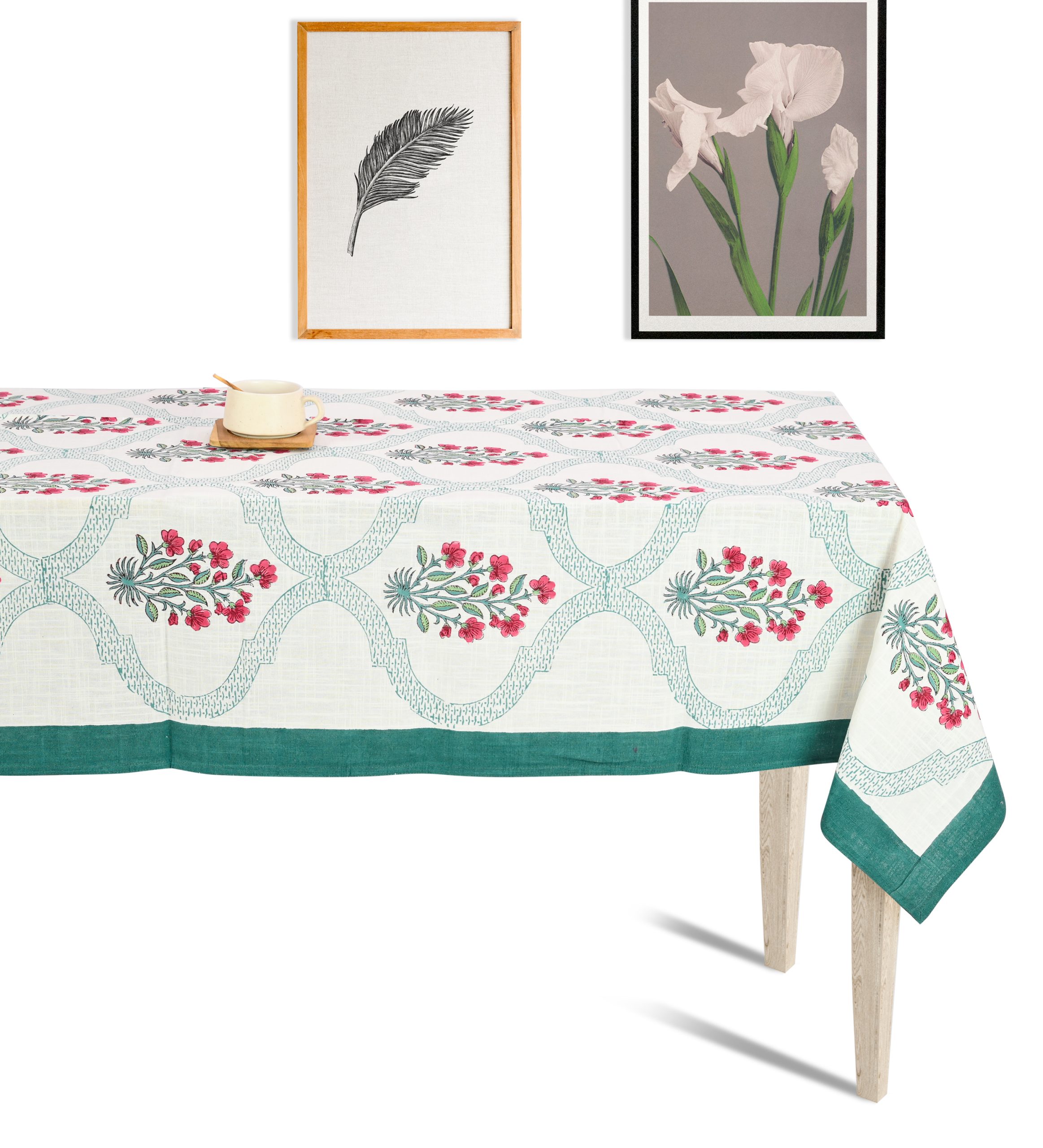 Keepsake Rose Block Printed Table Cover