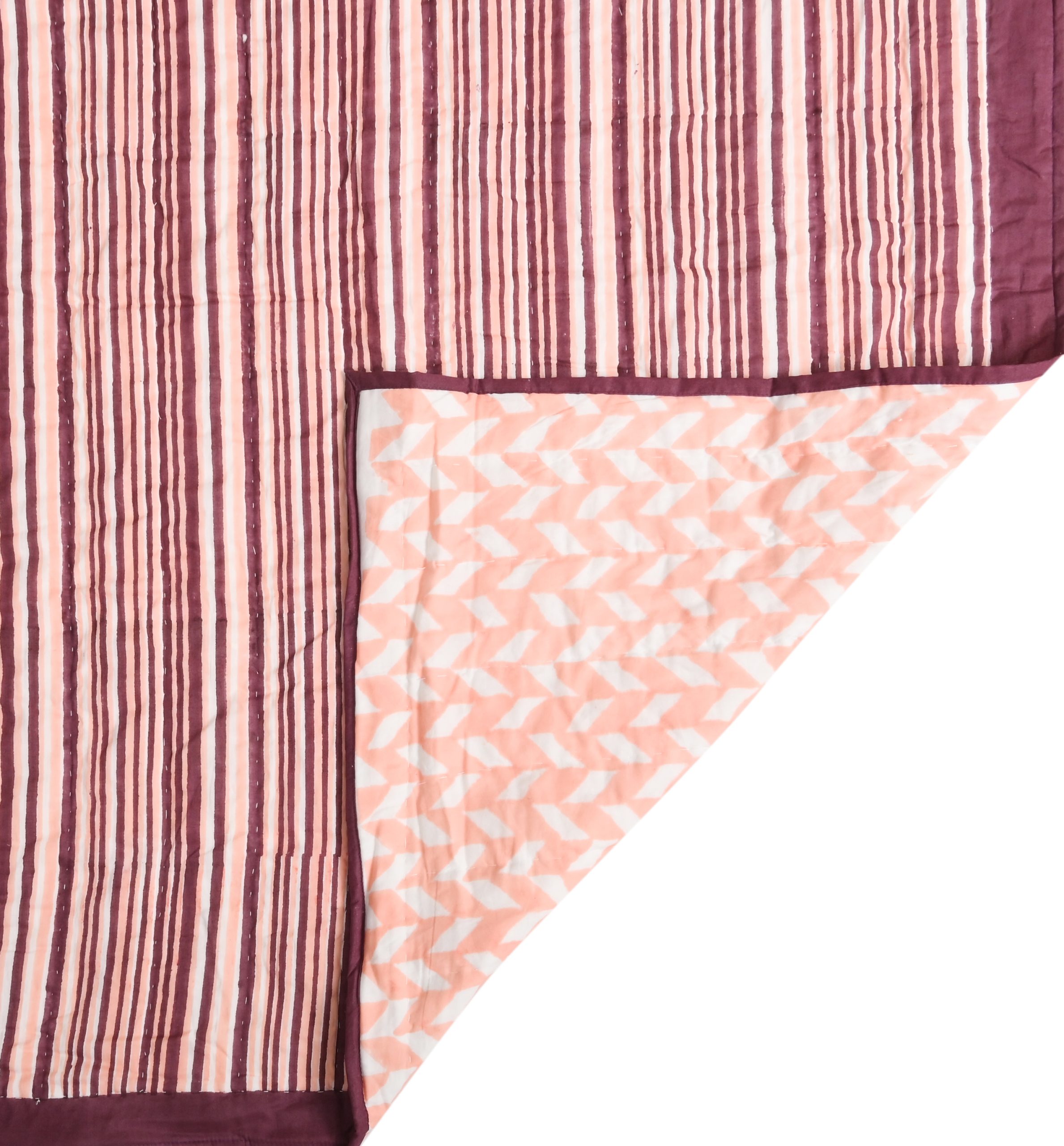Hellebore Block Printed Quilt - Image 5