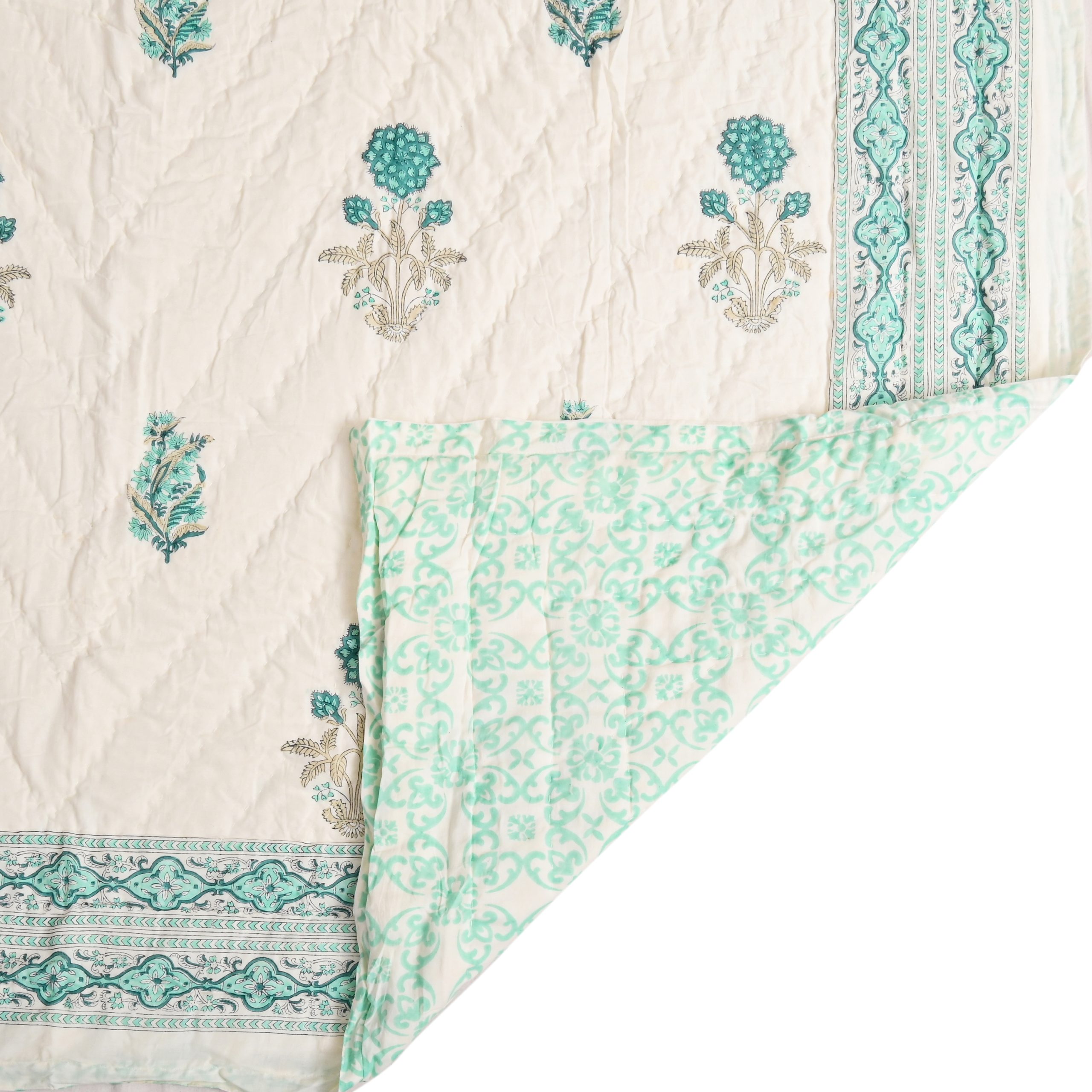 Snowdrop Block Printed Quilt - Image 5