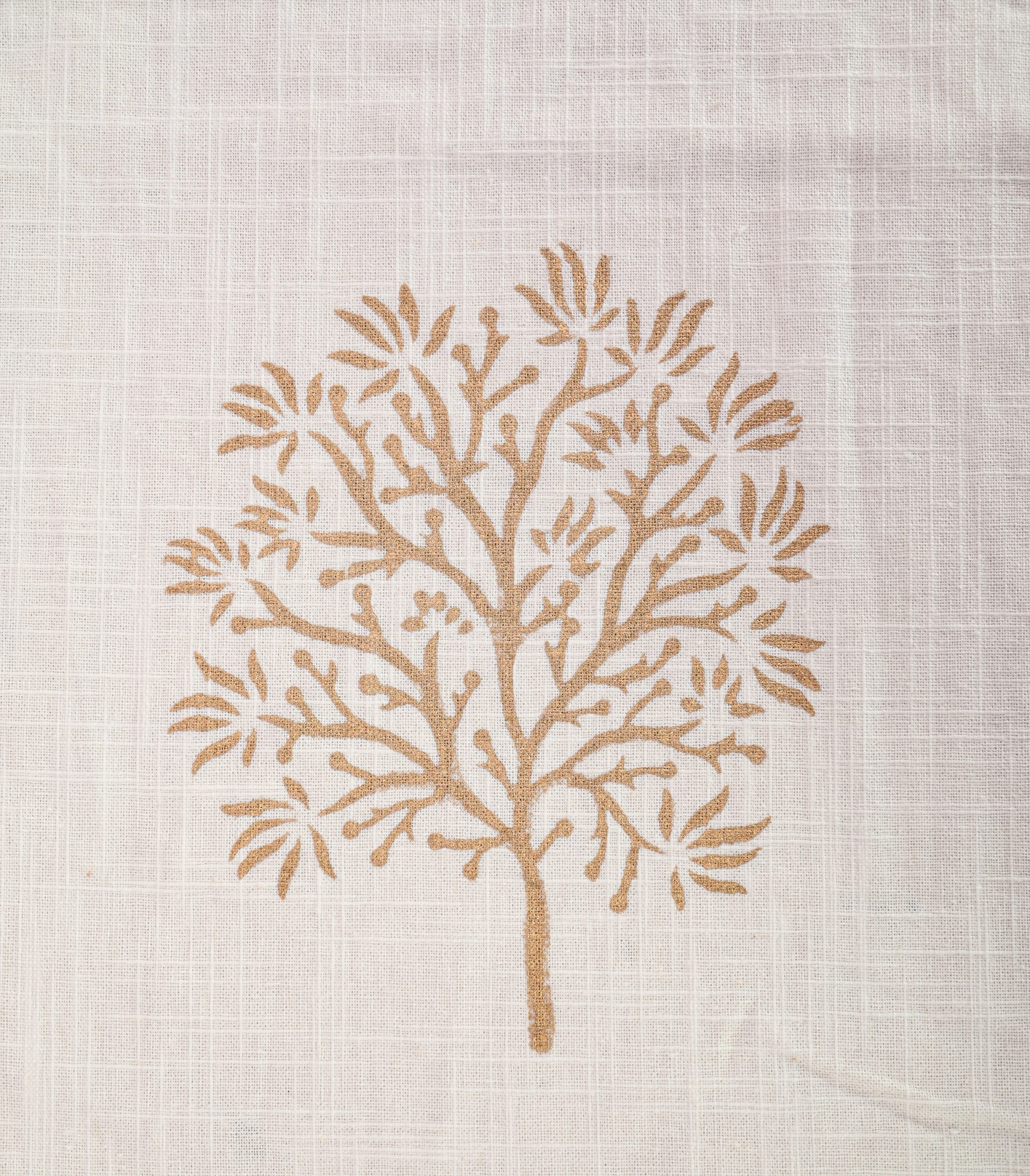 Golden Grain Block Printed Table Cover - Image 3