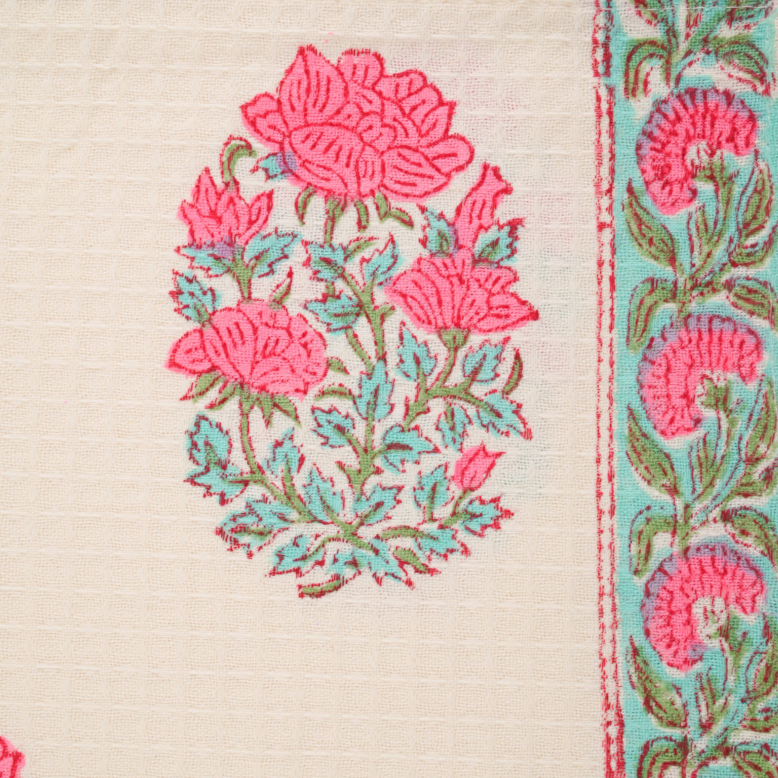 Morning Hand Block Printed Hand Towels - Image 3