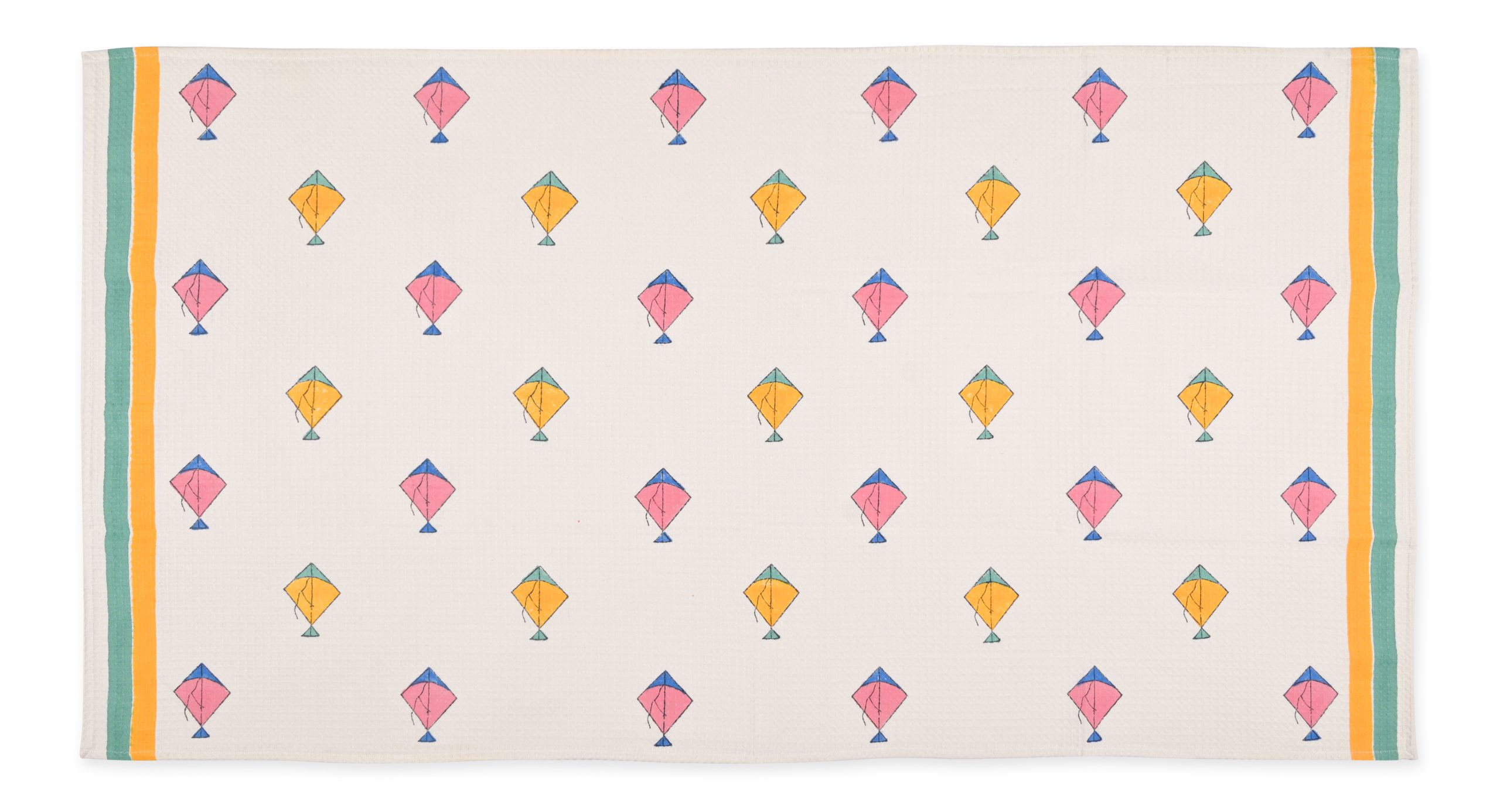 Kite Block Printed Bath Towel - Image 4