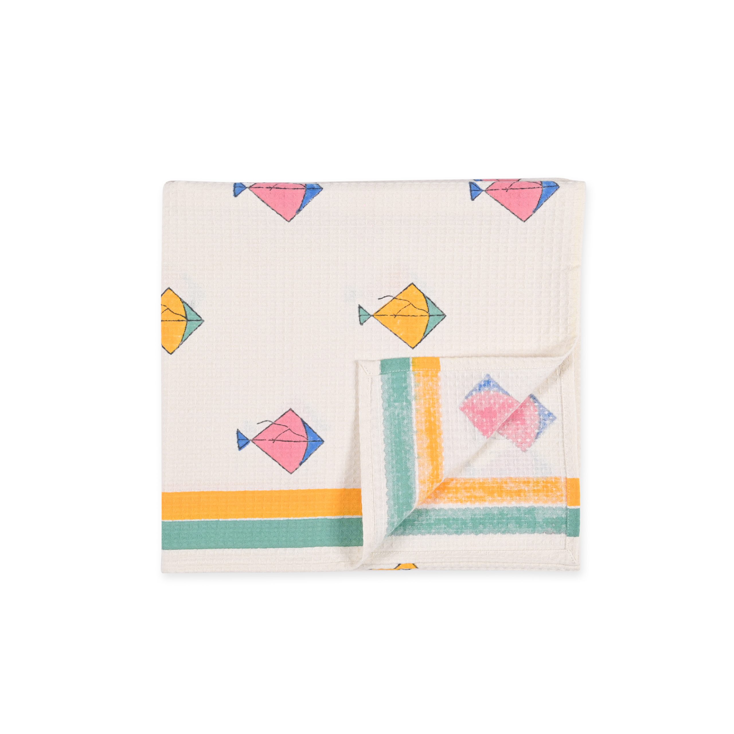Kite Block Printed Bath Towel - Image 2