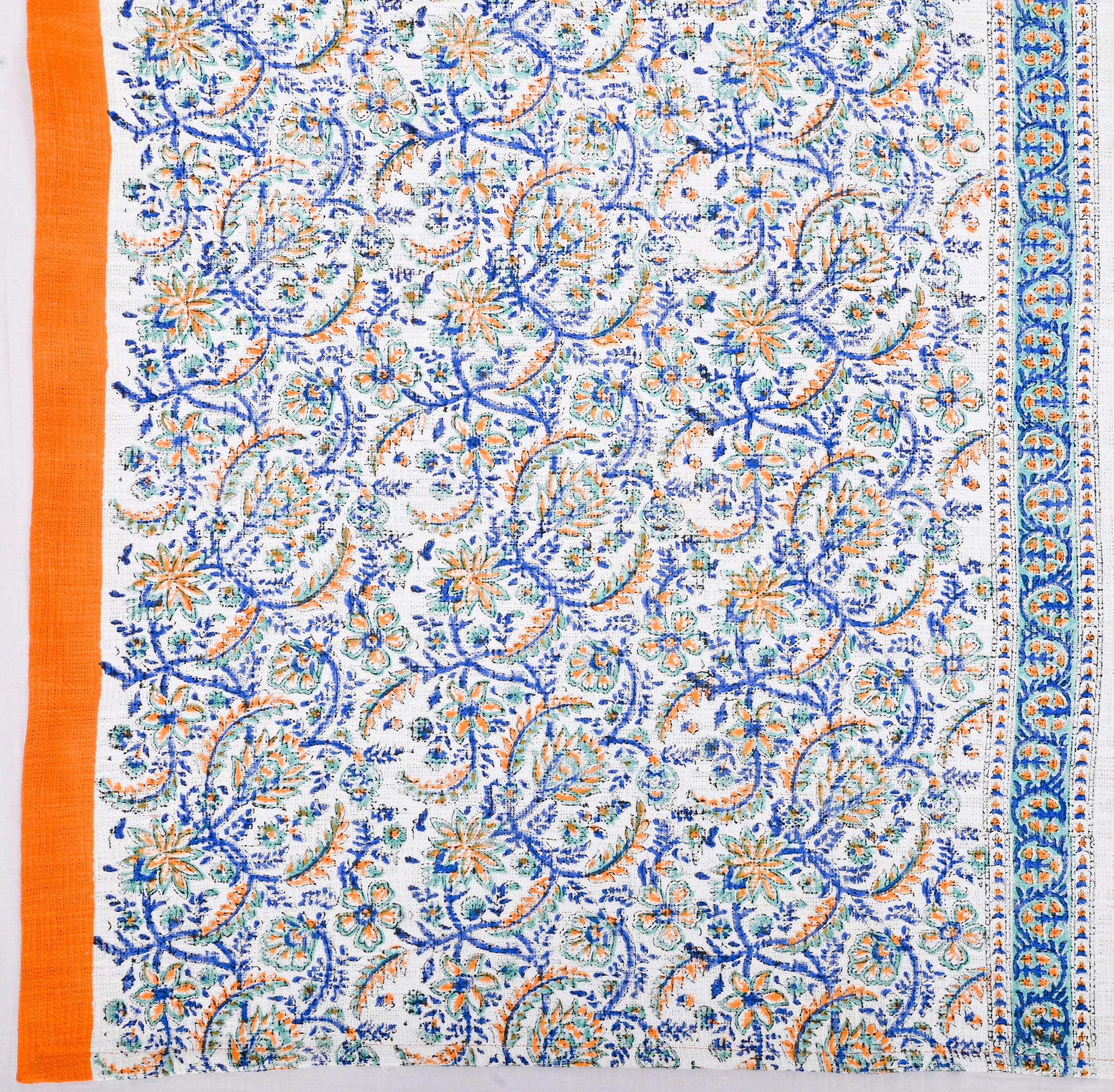 Spray Rose Block Printed Bedcover + 2 Pillow Cover - Image 5