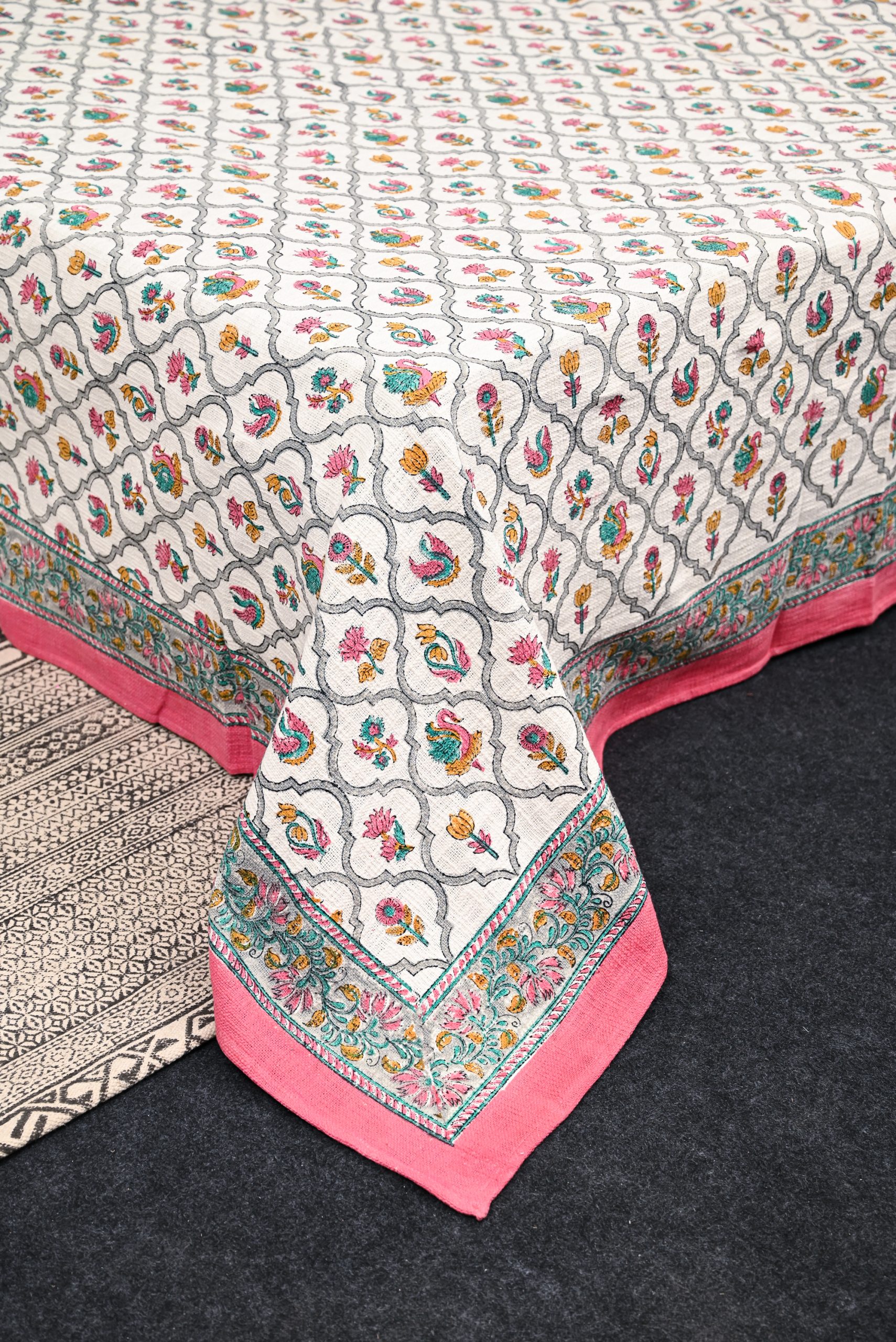 Foxglove Block Printed Bedcover + 2 Pillow Cover - Image 4
