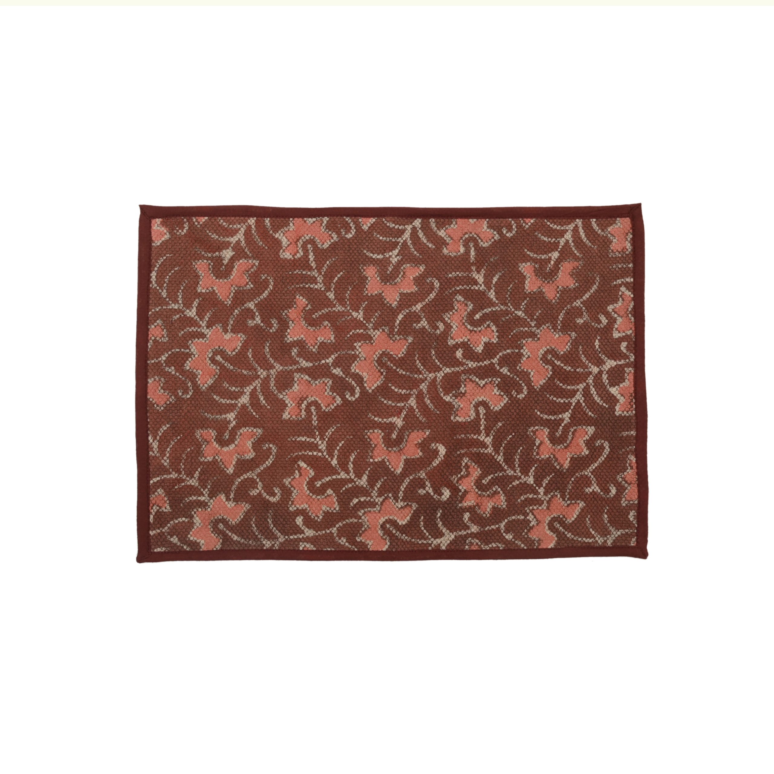 WaterLily Block Printed Placemat & Napkins - Image 2