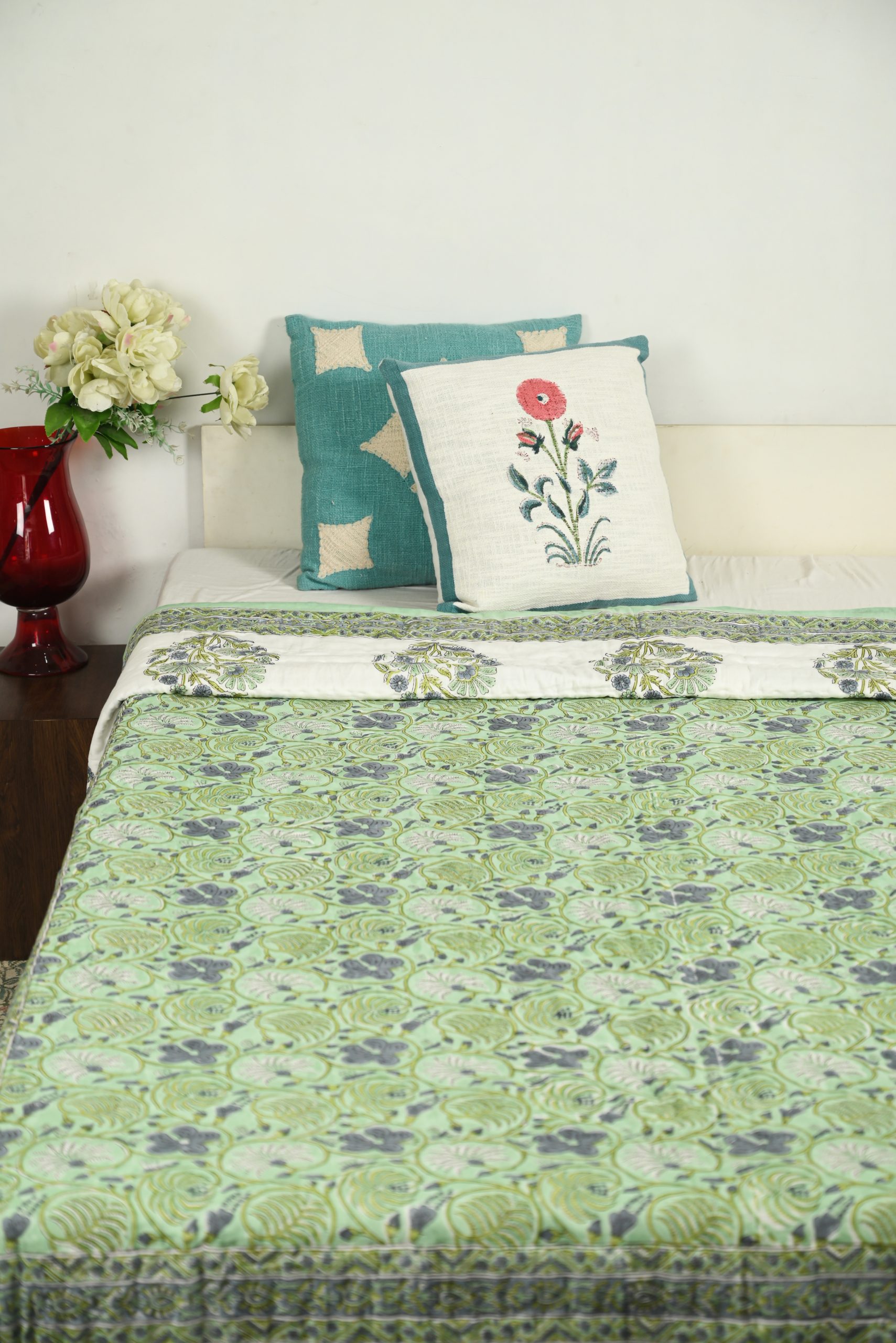 Daffodil Block Printed Quilt
