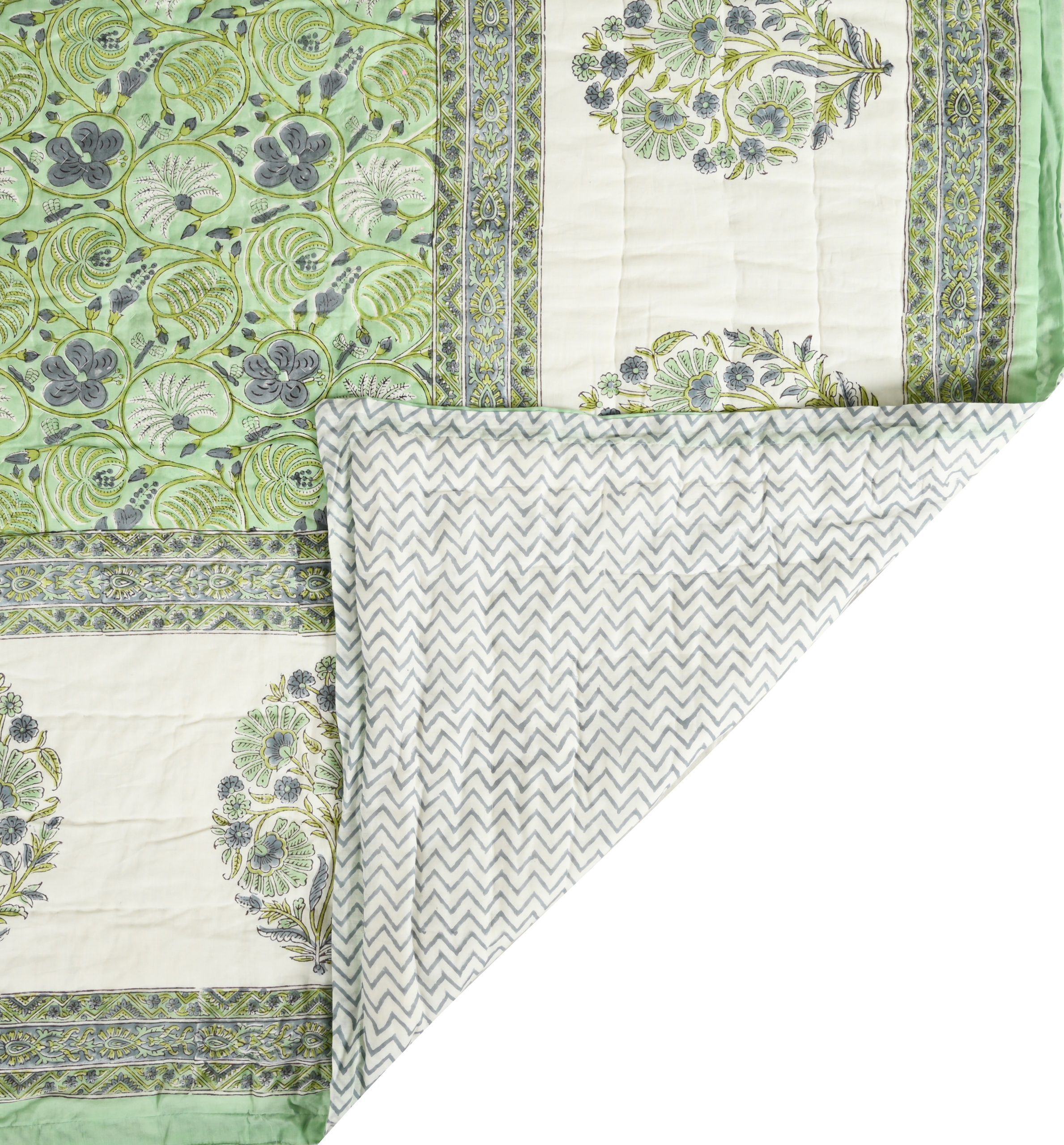 Daffodil Block Printed Quilt - Image 5