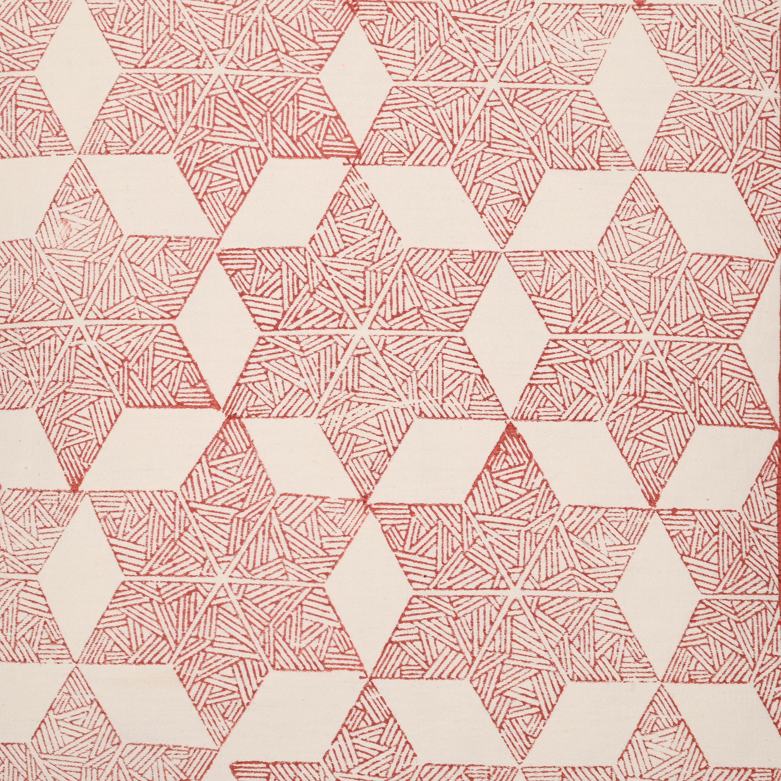 Red Star Block Printed Cushion Covers - Image 3