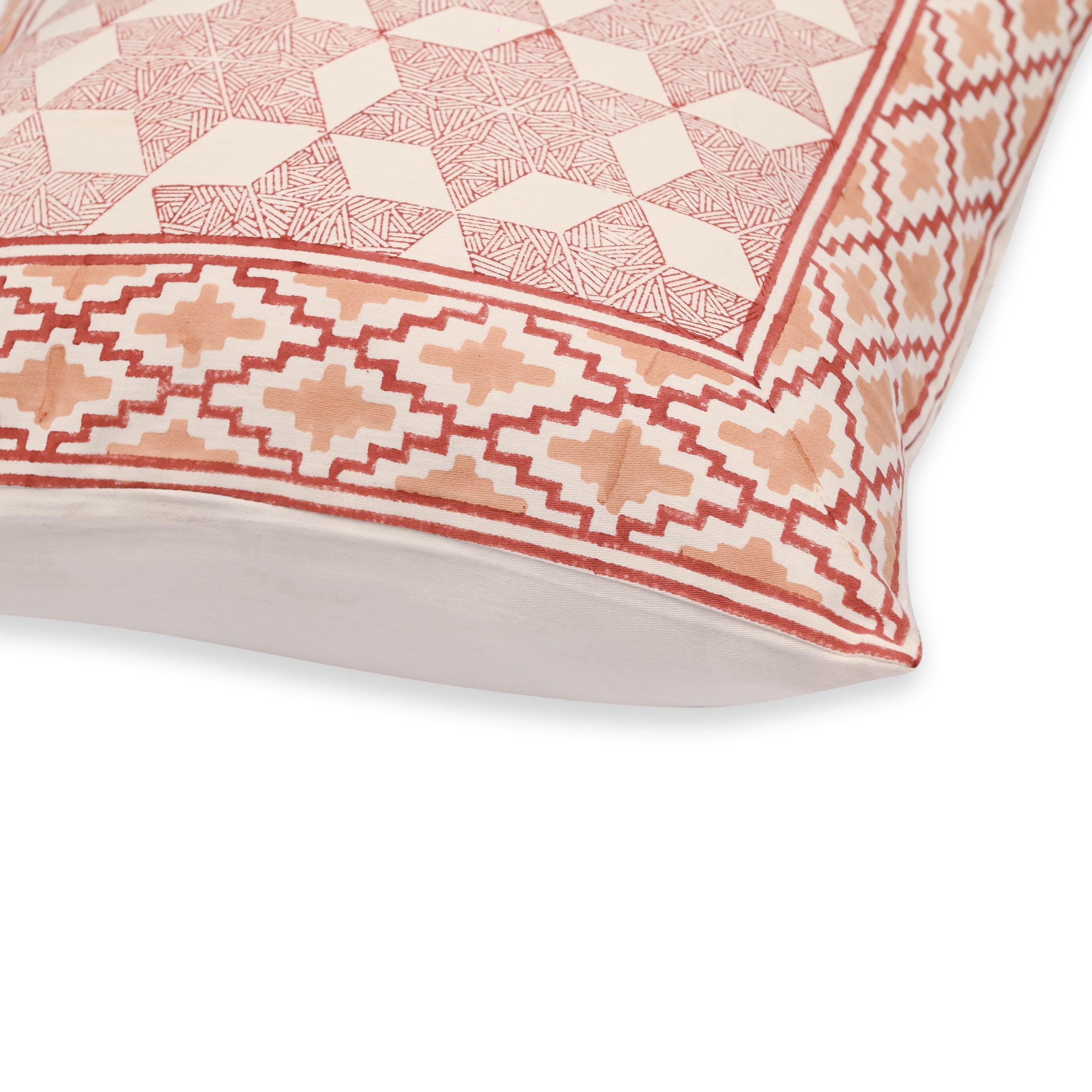Red Star Block Printed Cushion Covers - Image 4
