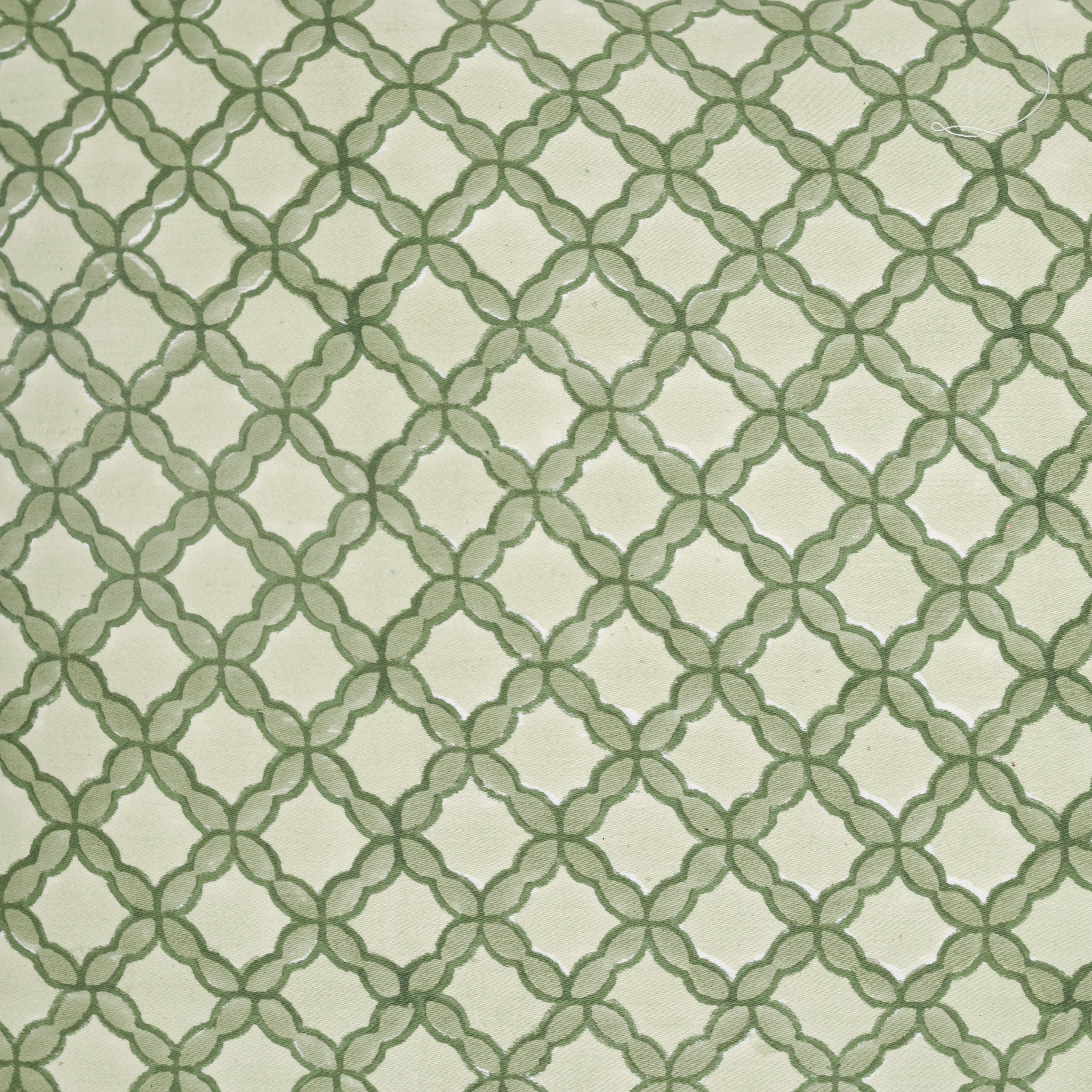 Green Walnut Block Printed Cushion Covers - Image 3